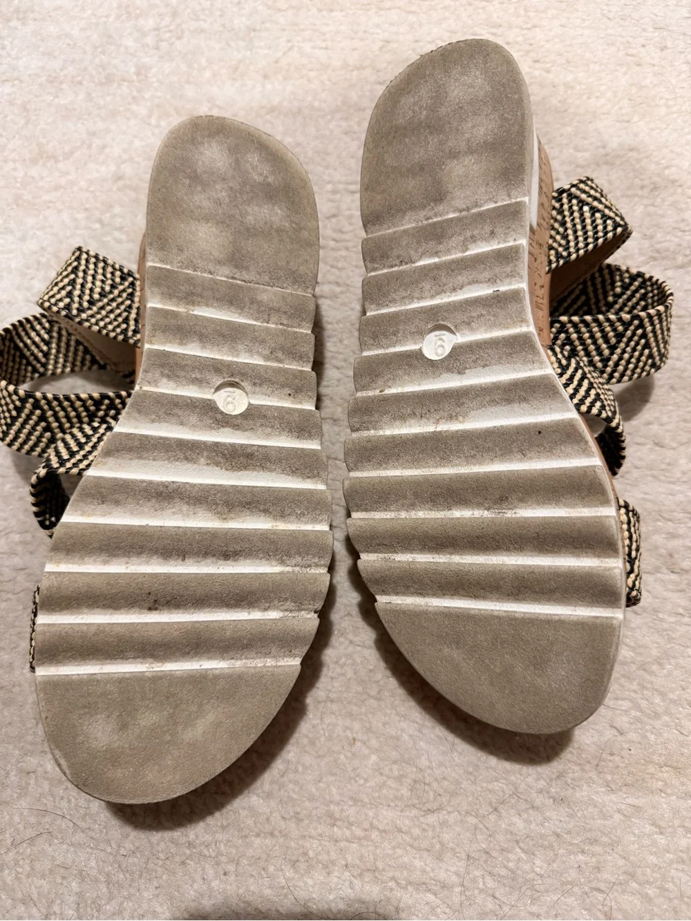 Cushionaire Black & Cream Geometric Woven Ankle-Strap Sandals - Picture 4 of 4